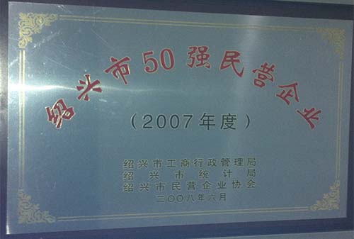 2007紹興市50強(qiáng)民營(yíng)企業(yè)